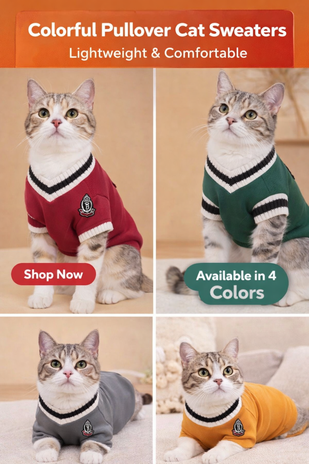 Cozy Pet Sweater Vest – Stylish & Comfortable Fit