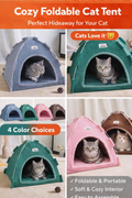 Cozy Foldable Cat Tent Bed – Soft & Portable Pet Hideaway